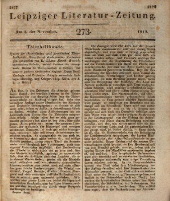 Leipziger Literaturzeitung Mittwoch 3. November 1819