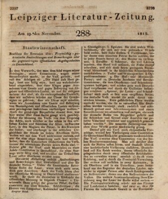 Leipziger Literaturzeitung Freitag 19. November 1819