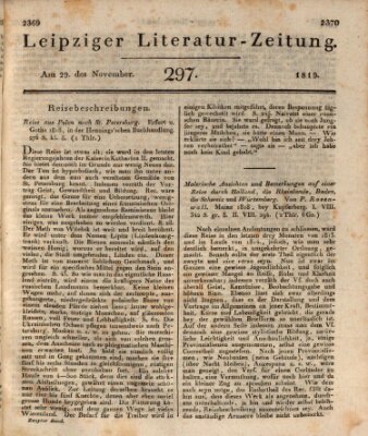 Leipziger Literaturzeitung Montag 29. November 1819