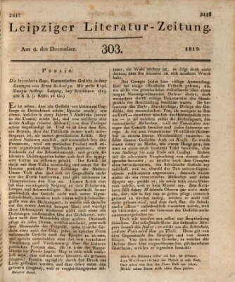 Leipziger Literaturzeitung Montag 6. Dezember 1819