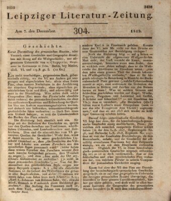 Leipziger Literaturzeitung Dienstag 7. Dezember 1819