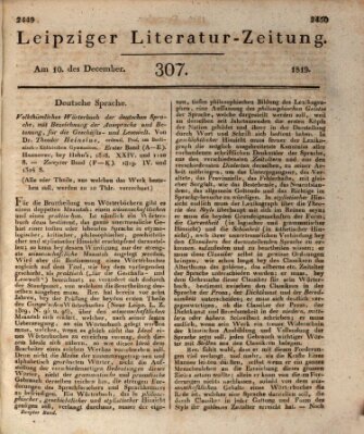 Leipziger Literaturzeitung Freitag 10. Dezember 1819