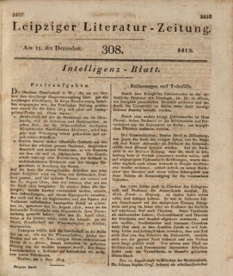 Leipziger Literaturzeitung Samstag 11. Dezember 1819