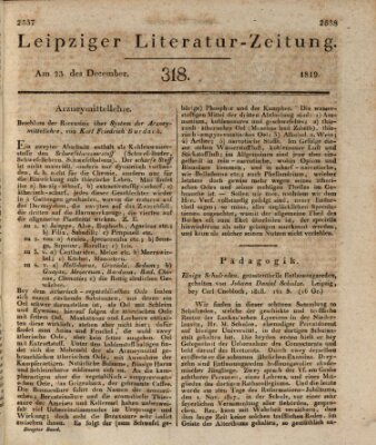 Leipziger Literaturzeitung Donnerstag 23. Dezember 1819