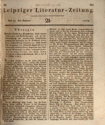 Leipziger Literaturzeitung Dienstag 25. Januar 1820