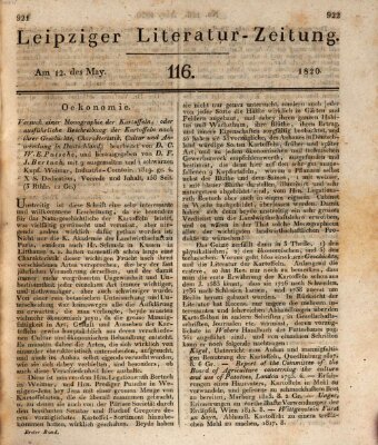 Leipziger Literaturzeitung Freitag 12. Mai 1820