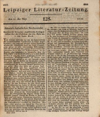 Leipziger Literaturzeitung Freitag 26. Mai 1820