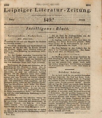 Leipziger Literaturzeitung Samstag 17. Juni 1820