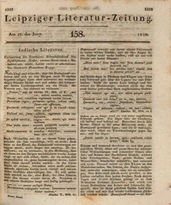 Leipziger Literaturzeitung Dienstag 27. Juni 1820