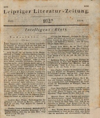 Leipziger Literaturzeitung Freitag 30. Juni 1820