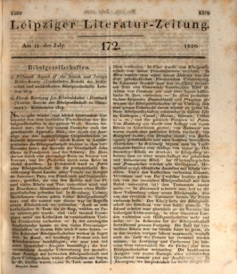 Leipziger Literaturzeitung Dienstag 11. Juli 1820