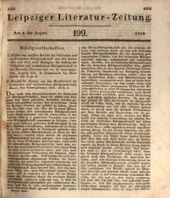 Leipziger Literaturzeitung Dienstag 8. August 1820