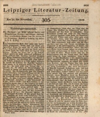 Leipziger Literaturzeitung Freitag 24. November 1820