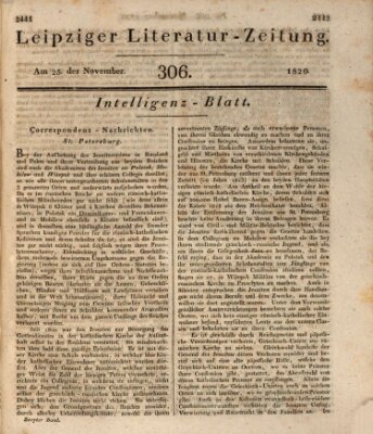 Leipziger Literaturzeitung Samstag 25. November 1820