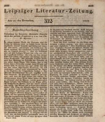 Leipziger Literaturzeitung Donnerstag 21. Dezember 1820