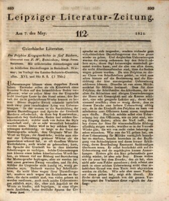 Leipziger Literaturzeitung Montag 7. Mai 1821