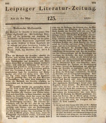 Leipziger Literaturzeitung Dienstag 22. Mai 1821