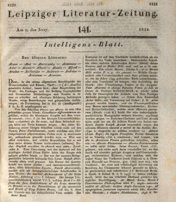 Leipziger Literaturzeitung Samstag 9. Juni 1821