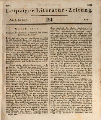 Leipziger Literaturzeitung Dienstag 3. Juli 1821