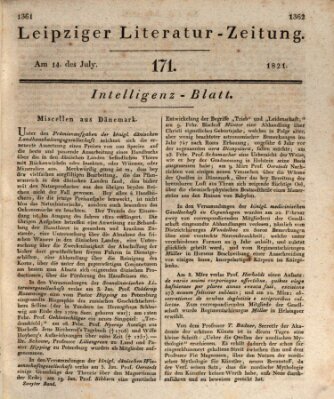 Leipziger Literaturzeitung Samstag 14. Juli 1821