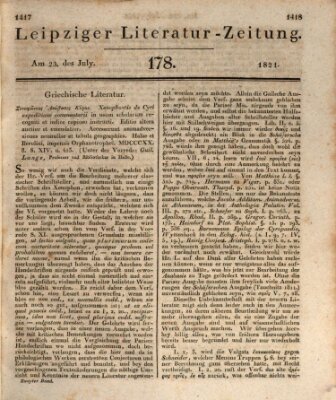 Leipziger Literaturzeitung Montag 23. Juli 1821