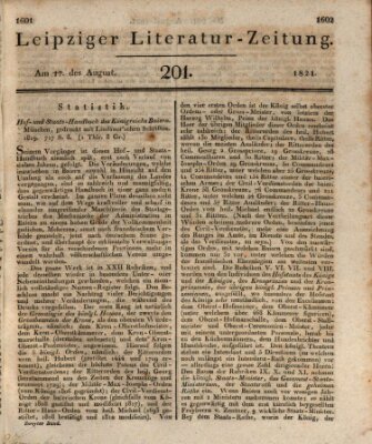 Leipziger Literaturzeitung Freitag 17. August 1821