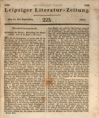 Leipziger Literaturzeitung Dienstag 11. September 1821