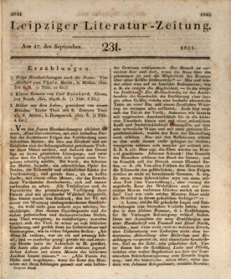 Leipziger Literaturzeitung Montag 17. September 1821