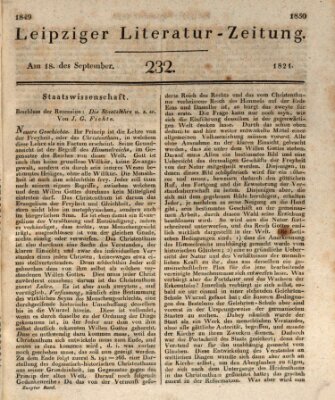 Leipziger Literaturzeitung Dienstag 18. September 1821