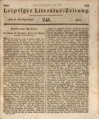 Leipziger Literaturzeitung Donnerstag 27. September 1821