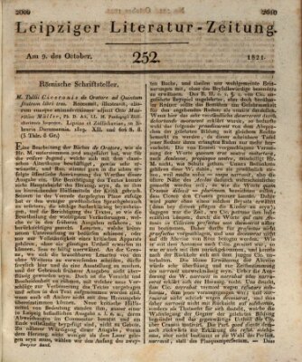 Leipziger Literaturzeitung Dienstag 9. Oktober 1821