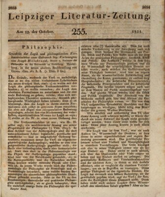 Leipziger Literaturzeitung Freitag 12. Oktober 1821