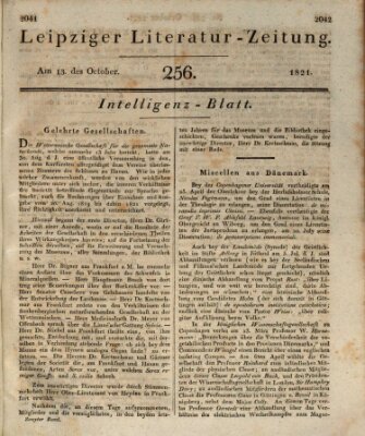 Leipziger Literaturzeitung Samstag 13. Oktober 1821