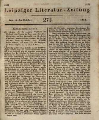 Leipziger Literaturzeitung Montag 29. Oktober 1821