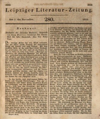 Leipziger Literaturzeitung Mittwoch 7. November 1821