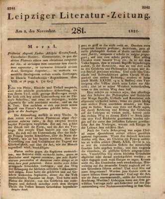 Leipziger Literaturzeitung Donnerstag 8. November 1821