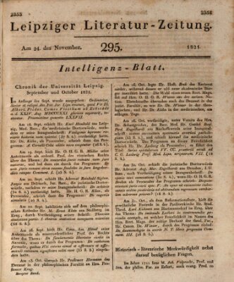 Leipziger Literaturzeitung Samstag 24. November 1821