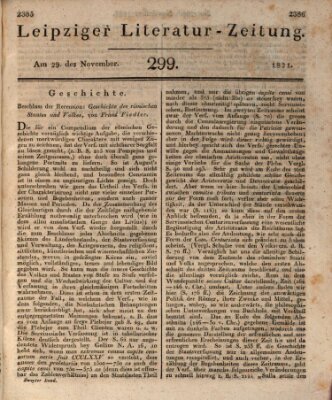 Leipziger Literaturzeitung Donnerstag 29. November 1821