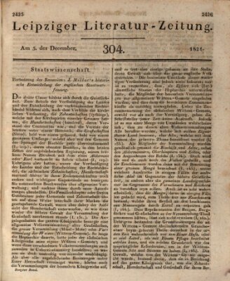 Leipziger Literaturzeitung Mittwoch 5. Dezember 1821