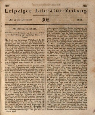 Leipziger Literaturzeitung Donnerstag 6. Dezember 1821