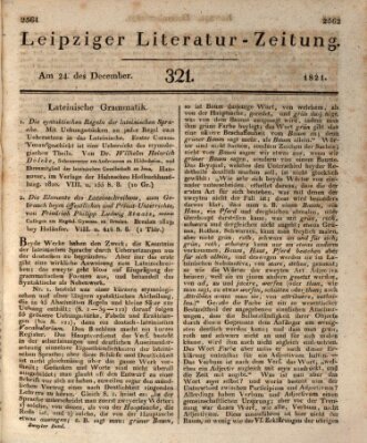 Leipziger Literaturzeitung Montag 24. Dezember 1821