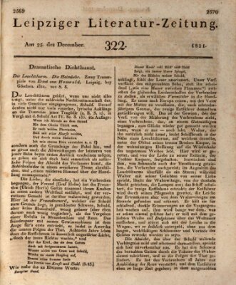 Leipziger Literaturzeitung Dienstag 25. Dezember 1821