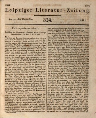 Leipziger Literaturzeitung Donnerstag 27. Dezember 1821