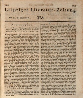 Leipziger Literaturzeitung Montag 31. Dezember 1821