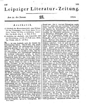 Leipziger Literaturzeitung Montag 21. Januar 1822