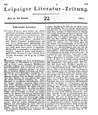 Leipziger Literaturzeitung Freitag 25. Januar 1822