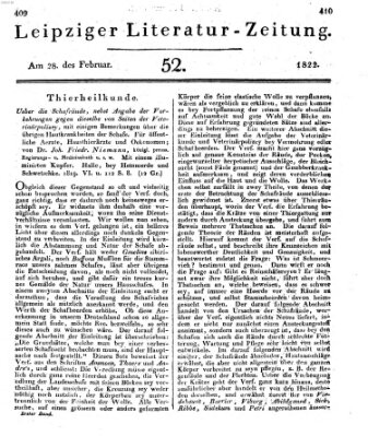 Leipziger Literaturzeitung Donnerstag 28. Februar 1822