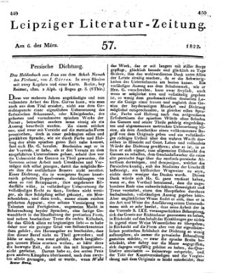 Leipziger Literaturzeitung Mittwoch 6. März 1822