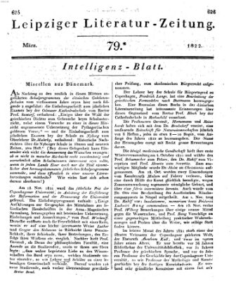 Leipziger Literaturzeitung Samstag 30. März 1822