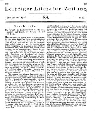 Leipziger Literaturzeitung Mittwoch 10. April 1822